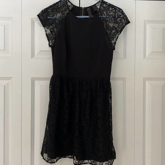 PETTICOAT ALLEY Black Short Sleeved Lace Dress Small XS - Picture 1 of 8